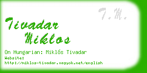 tivadar miklos business card